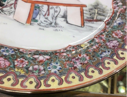 Plato Porcelana Oriental Decorativo 26 Cm China Japon 2