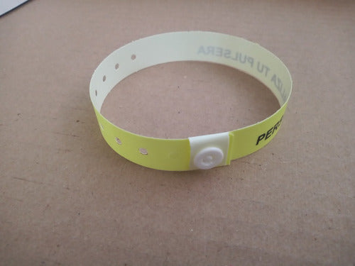 PVC 500 Custom Yellow Plastic Bracelets 1