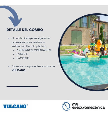 Vulcano Pool Kit: Returns + Union + Coupling 1