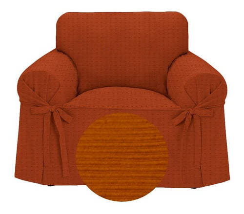 Karina Echt Funda De Sillón 1 Cuerpo Rustica Cruda Natural Cubresillón 4