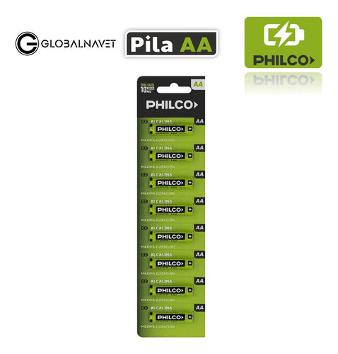 Philco 8 AA Alkaline Batteries 1.5V 1