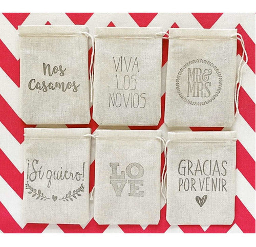 Bolsitas Estampadas Para Arroz Casamiento - Souvenir 2