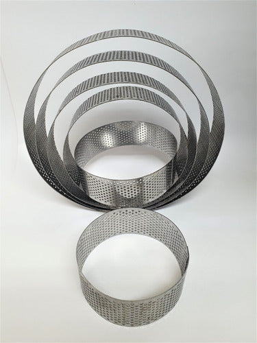 Cooper Perforated Round Pastry Molds 22x4 Cm 1