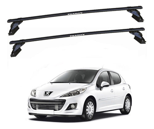 Peugeot Eqmax Roof Bars Steel 206 Hatchback 4 Doors 99-10 0