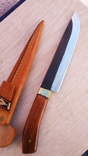 Handmade Full Tang Camper Knife with Carob Wood Handles 2