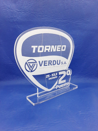 X2 Trofeos De Acrilico 20x15cm 3mm + X1 Trofeo 20x15cm 6mm 4