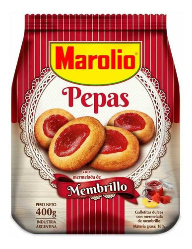 Pack of 24 Units Cookies Pepas 400g Marolio Cookies 0