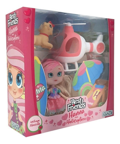 Playset Muneca C/helicoptero Y Mascota Best Friends Shp 2