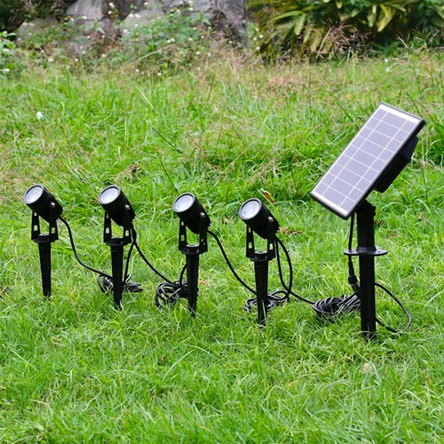 Candela 8 Led Stakes 4W Cool Light + 2 Solar Panels 7385 Round 1