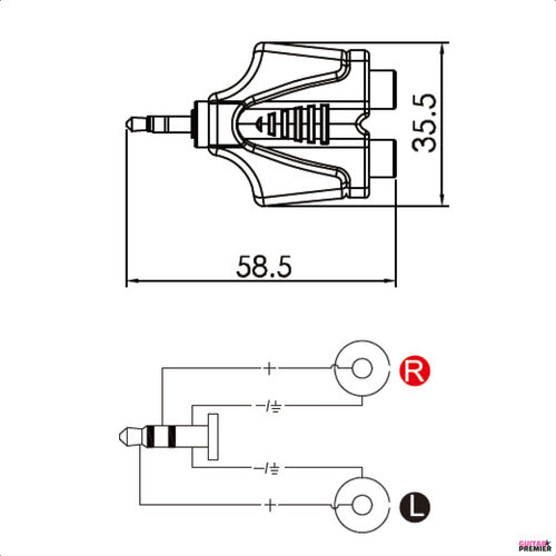 Ficha Adaptador Rca A Miniplug Estereo Profesional Robusta 1