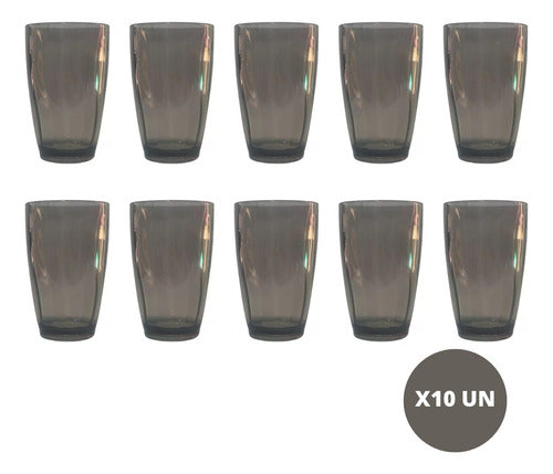 Set of 10 New Transparent Acrylic Cups 410 ml 1