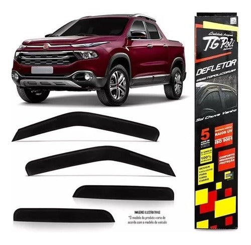 Calha Chuva (defletor) Fiat Toro 2024 4 Portas Fumê Tgpoli 1