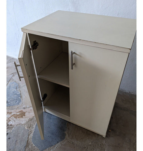 Mueble Auxiliar Rodante, 2 Puertas Y 1 Estante, Alto 73cm 4