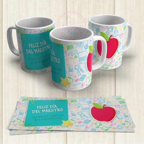 Sublimation Templates for Teacher's Day Cups - Set of Designs for Teachers 9