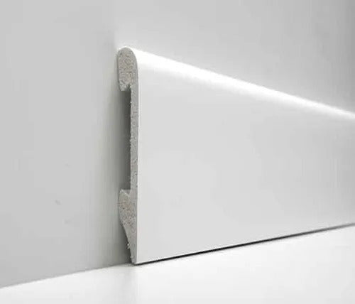 PVC Baseboard with Cable Channel 14 Strips 33.60m 3