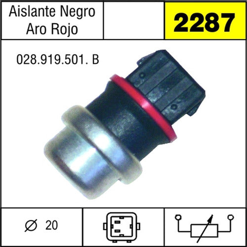 Sensor Temp. Inyeccion (b.roja) Volkswagen Gol Iii/iv 1