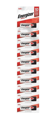 Energizer 10x Pack Alkaline AA Batteries 0