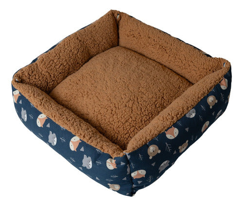 Marko Small Dog Bed Gabardine and Sheep Fleece 50 X 50cm 1