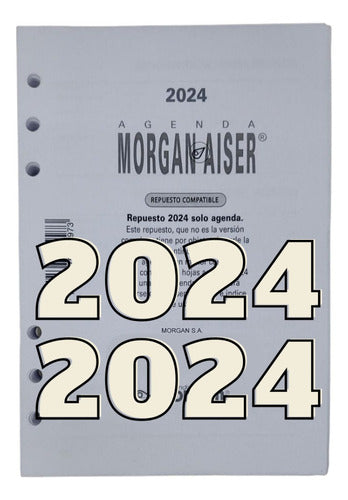 Repuesto Agenda Morgan Aiser 2023 Diario Solo Días 13x19 Cm 0