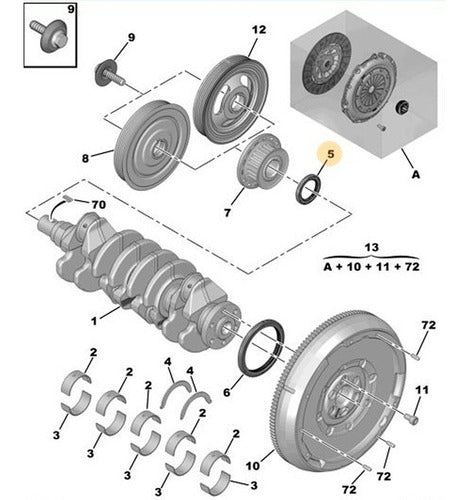 Reten Cigueñal Illinois Peugeot 206 1.9 3