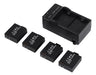 SJ4000 4pcs 3.7V 900mAh Li-ion Battery + Charger for Action Camera 3