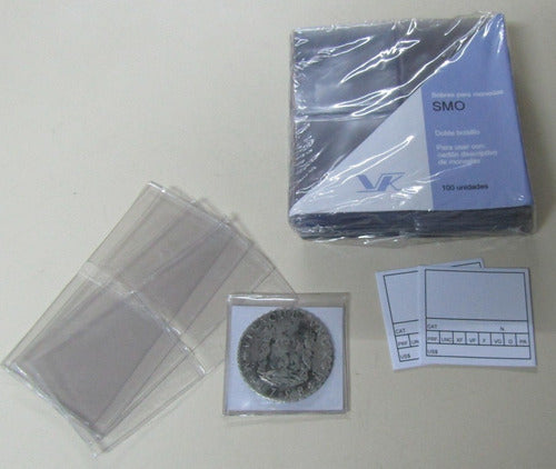 VK Smo 100 Plastic Sleeves with Card Protectors for Coins 0