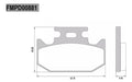 Fras-le Brake Pads for Yamaha XTZ 250 Lander & Tenere 250 Rear 3