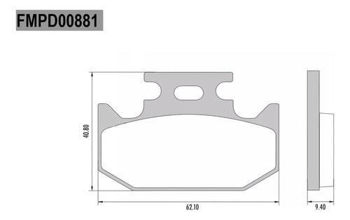 Fras-le Brake Pads for Yamaha XTZ 250 Lander & Tenere 250 Rear 3