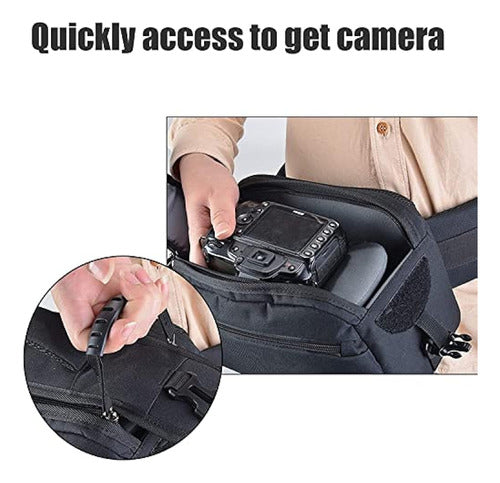 Cwatcun Riñonera Para Cámara Fanny Pack Dslr Slr Bolsa Resis 1