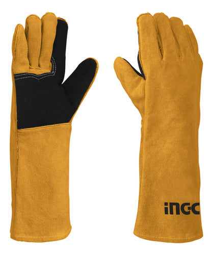 Ingco Ff Guantes De Soldador Cuero Y Kevlar 16'' PuLG Hgvw02 0