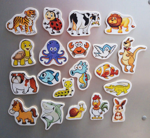 Finix RS Wooden Animal Figurine Magnets - 20 Pieces 1