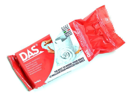 DAS White Air Dry Modeling Clay 150g with 3 Double-Sided Embossing Tools Set 7