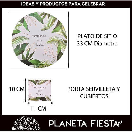 Planeta Fiesta Individual Paper Tablecloths with Napkin Holders Jungle 20 Pack 3