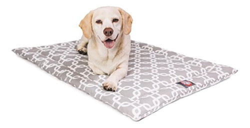 Majestic Pet Products 24-Inch Links Gray Dog Bed Crate Mat 0