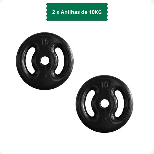 Combo Com 14 Anilhas Emborrachadas - 60 Kg 5