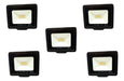 Pack of 5 Glowlux X5 Eco LED 10W Cold Light Projector Floodlight 0