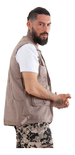 Gaucho Multi Pocket Hunting Vest High Resistance Beige 0