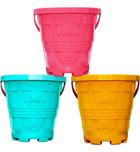 Holady Plastic Beach Castle Mold Buckets, 7.3'' Large Size S 0