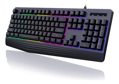 Teclado De Juegos Yesbeaut Con Iluminación Led De 7 Colores 0