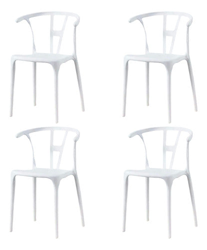 Proimport Wishbone Dining Chair Set of 4 Units 0