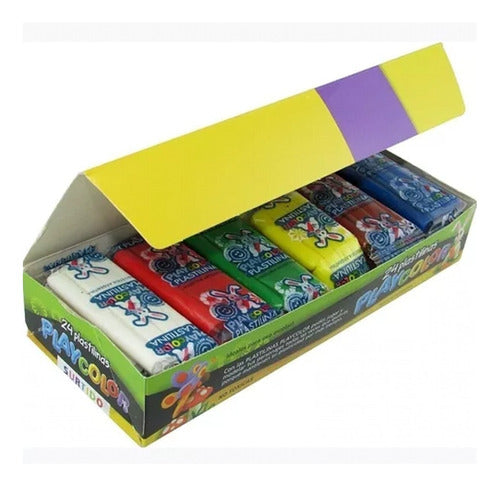 PlayColor Caja De 24 Plastilinas Surtidas 0