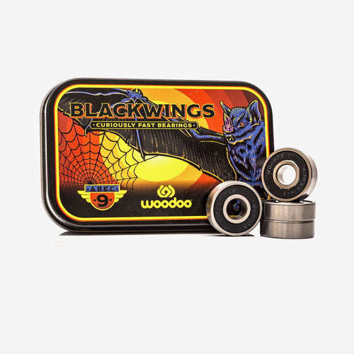 Woodoo Blackwings ABEC 9 Skate Longboard Bearings - Crazy People 4