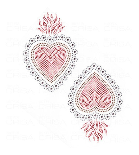 Crisa Hotfix Strass Tacha Thermoadhesive Heart Sacred X 2u 0