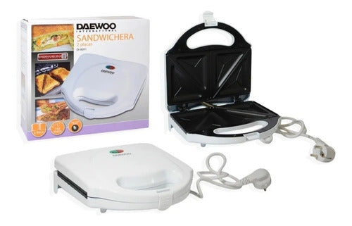 Sandwichera Eléctrica Antiadherente Con Indicador Led Daewoo 0