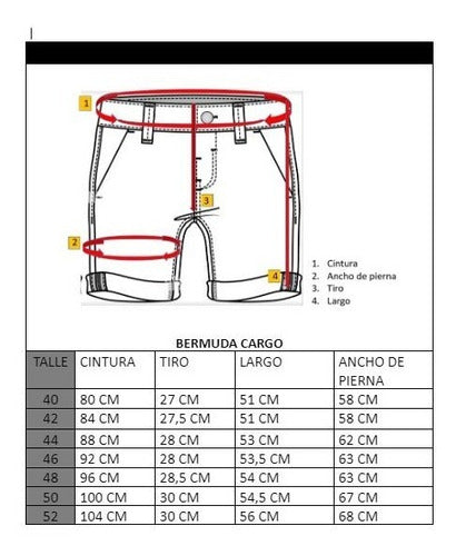 SC Indumentaria Bermudas Cargos De Gabardina Del Talle 42 Al 52 1