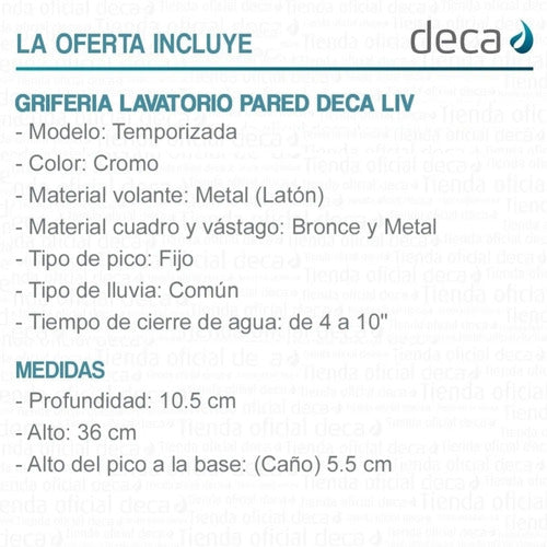 Deca Griferia Decamatic Mingitorio Eco 53003 3