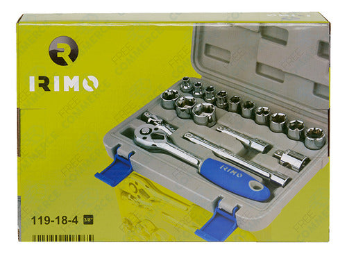 Caja Bocallaves Hexag Enc 3/8 PuLG 18 Pzas 7 A 22 Mm Irimo 3