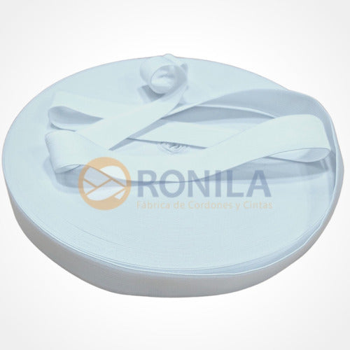 RONILA White Polyester Elastic 25 mm x 50 Meters 1