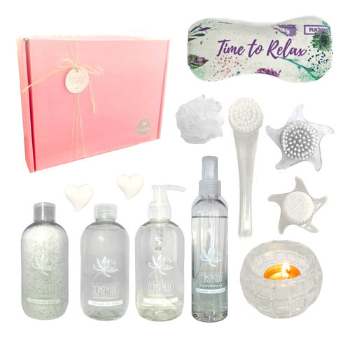 Luxury Spa Experience Gift Set with Jasmine Aroma - Ideal for Business Gifting - Set Kit Caja Regalo Empresarial Mujer Box Jazmín Spa Kit N07