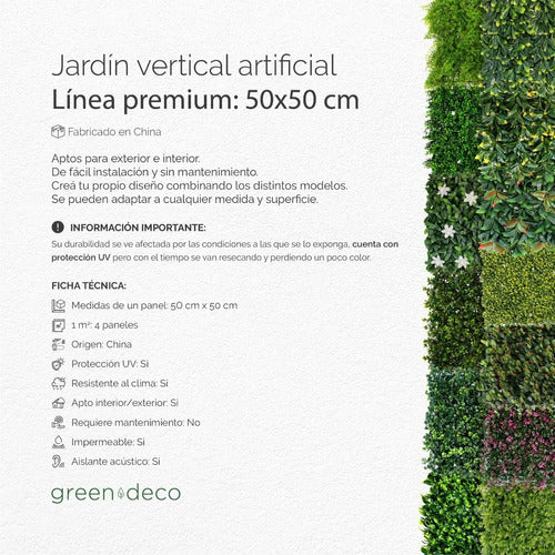 Jardin Vertical Artificial Muro Verde Panel Valencia 1